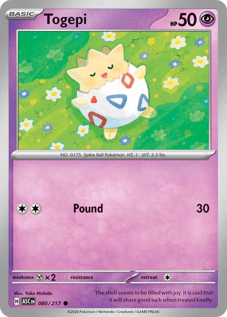 Togepi 080/217 — Ascended Heroes (English Pokémon TCG card)