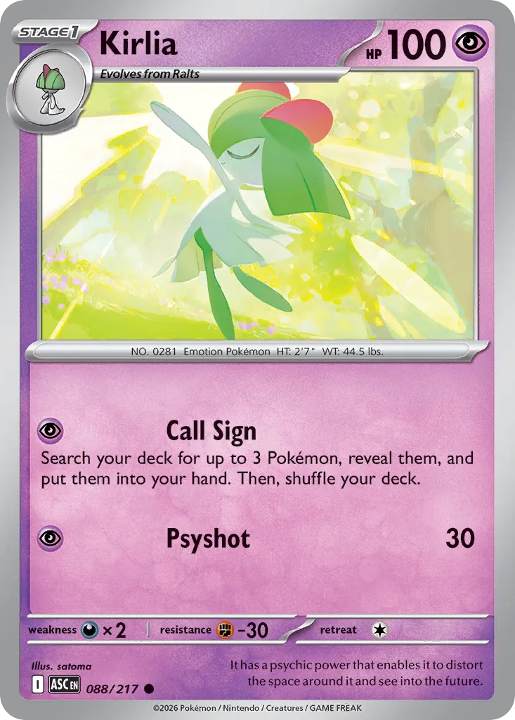 Kirlia 088/217 — Ascended Heroes (English Pokémon TCG card)