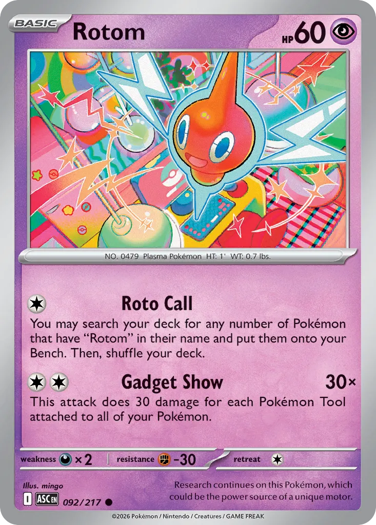 Rotom 092/217 — Ascended Heroes (English Pokémon TCG card)