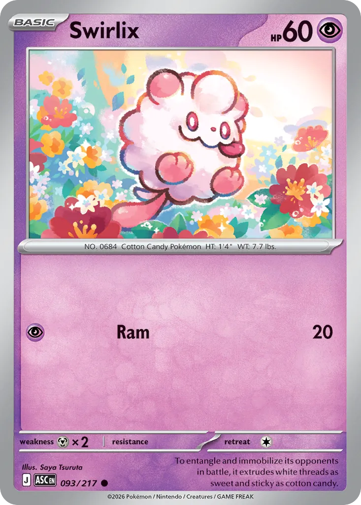Swirlix 093/217 — Ascended Heroes (English Pokémon TCG card)