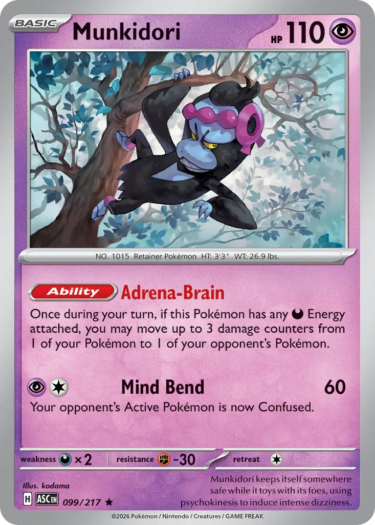 Munkidori 099/217 — Ascended Heroes (English Pokémon TCG card)