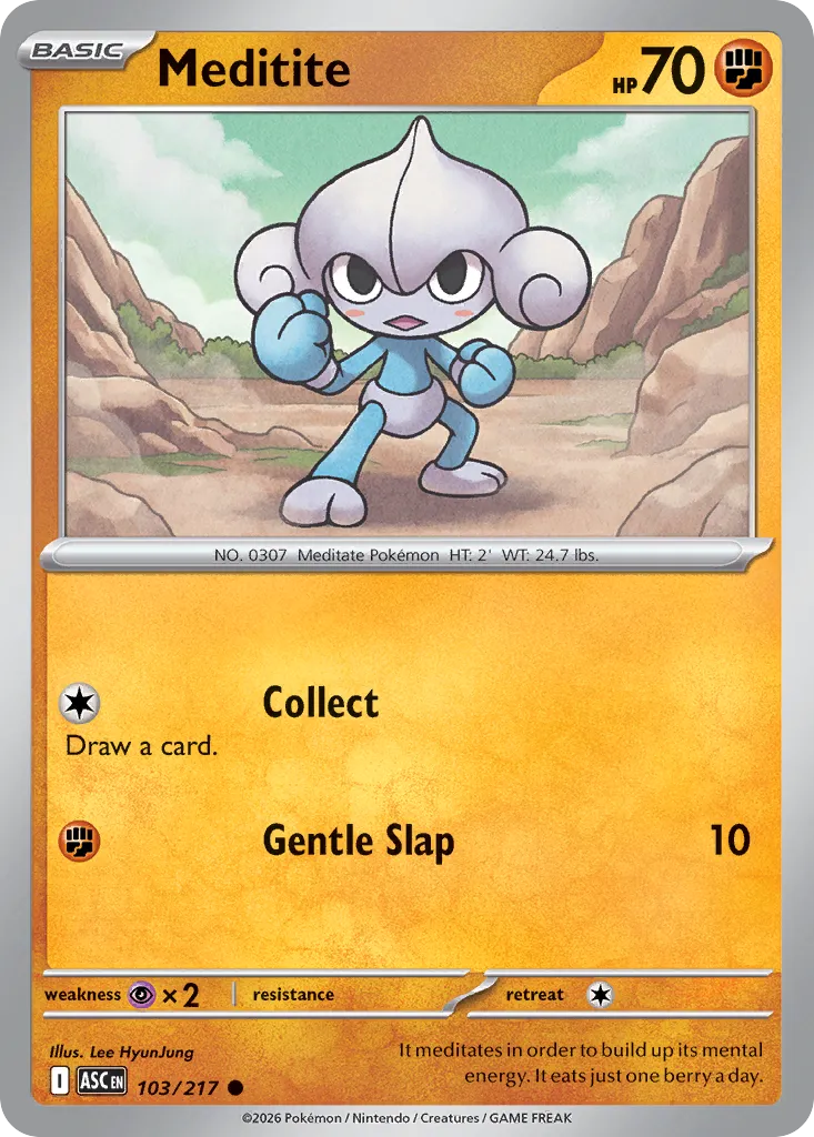 Meditite 103/217 — Ascended Heroes (English Pokémon TCG card)