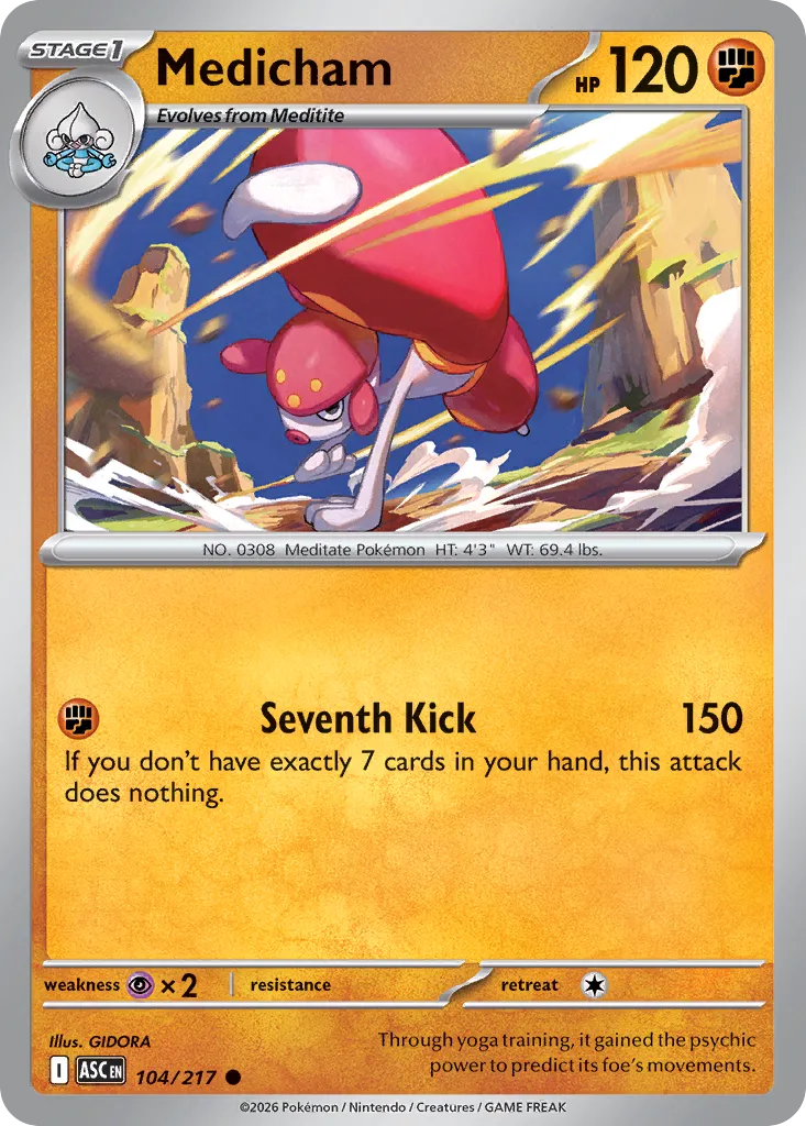 Medicham 104/217 — Ascended Heroes (English Pokémon TCG card)