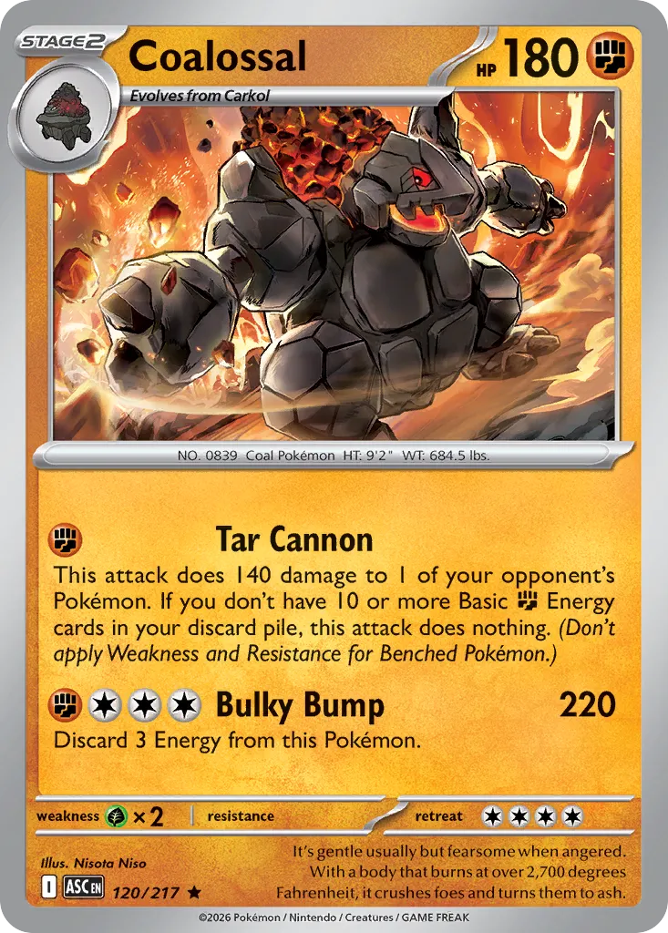Coalossal 120/217 — Ascended Heroes (English Pokémon TCG card)