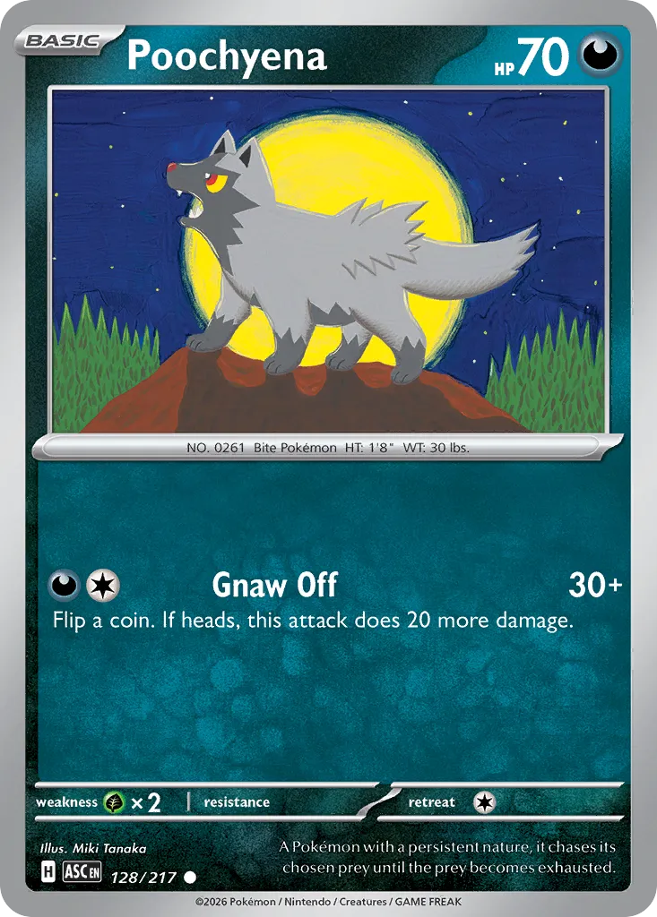 Poochyena 128/217 — Ascended Heroes (English Pokémon TCG card)