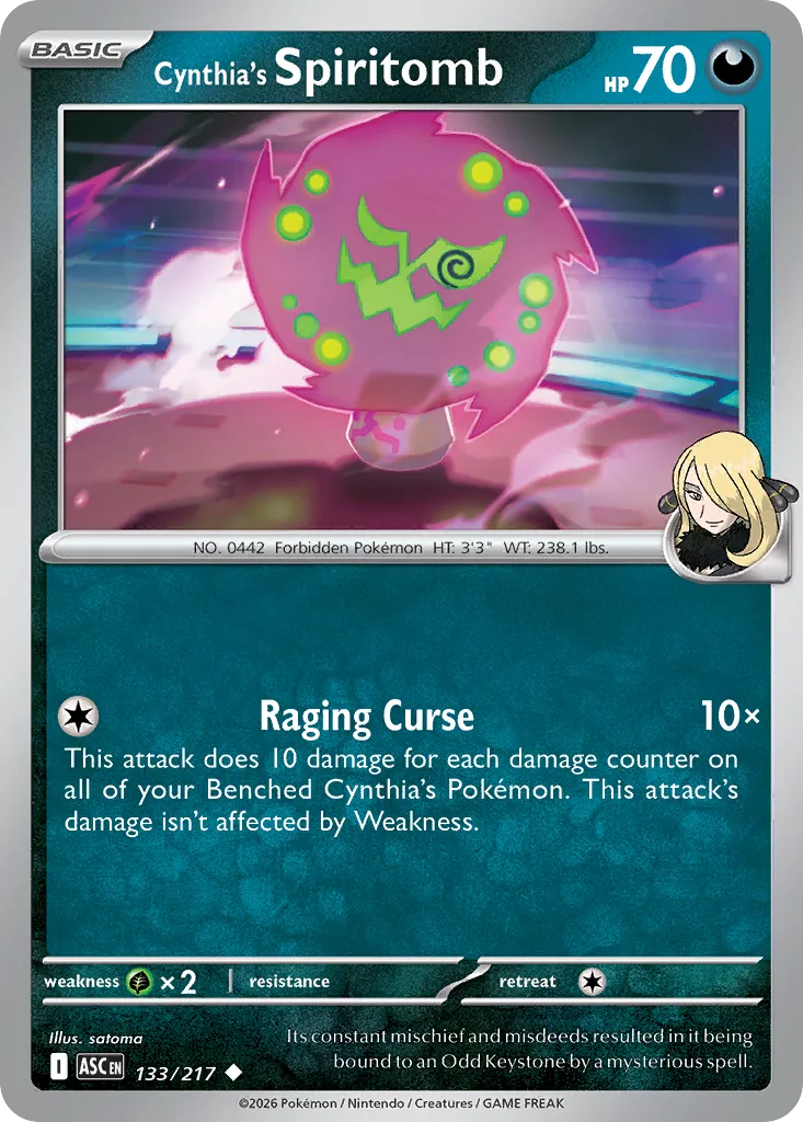 Cynthia's Spiritomb 133/217 — Ascended Heroes (English Pokémon TCG card)