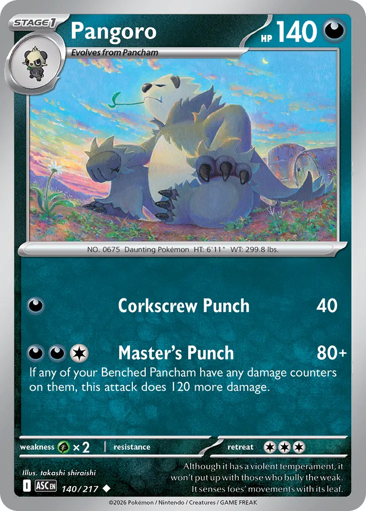 Pangoro 140/217 — Ascended Heroes (English Pokémon TCG card)