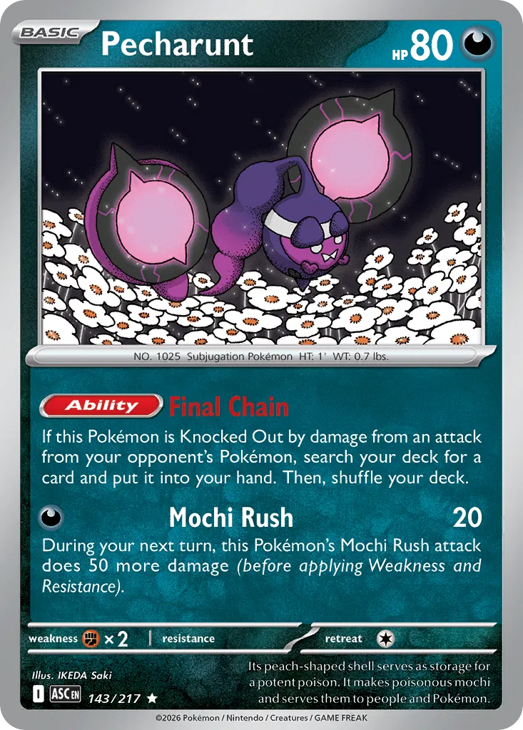 Pecharunt 143/217 — Ascended Heroes (English Pokémon TCG card)