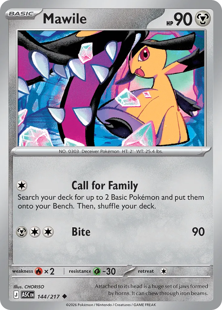 Mawile 144/217 — Ascended Heroes (English Pokémon TCG card)