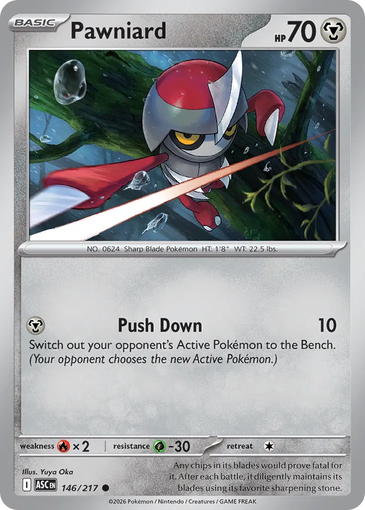 Pawniard 146/217 — Ascended Heroes (English Pokémon TCG card)
