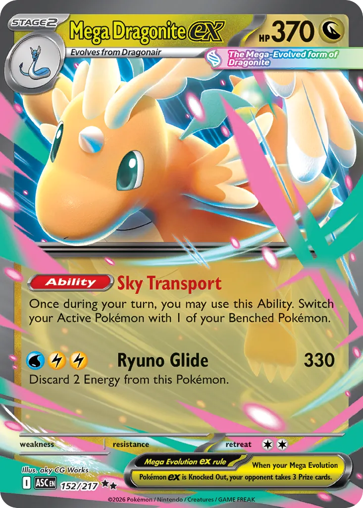 Mega Dragonite ex 152/217 — Ascended Heroes (English Pokémon TCG card)