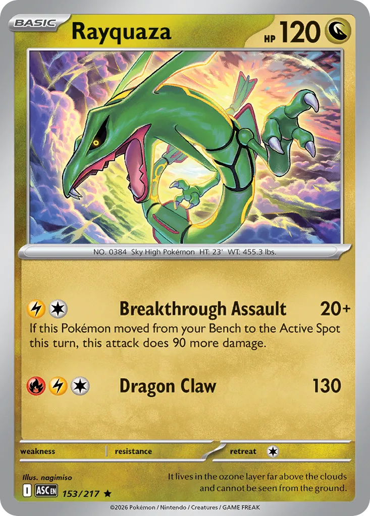 Rayquaza 153/217 — Ascended Heroes (English Pokémon TCG card)