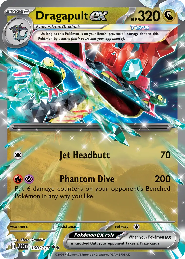 Dragapult ex 160/217 — Ascended Heroes (English Pokémon TCG card)