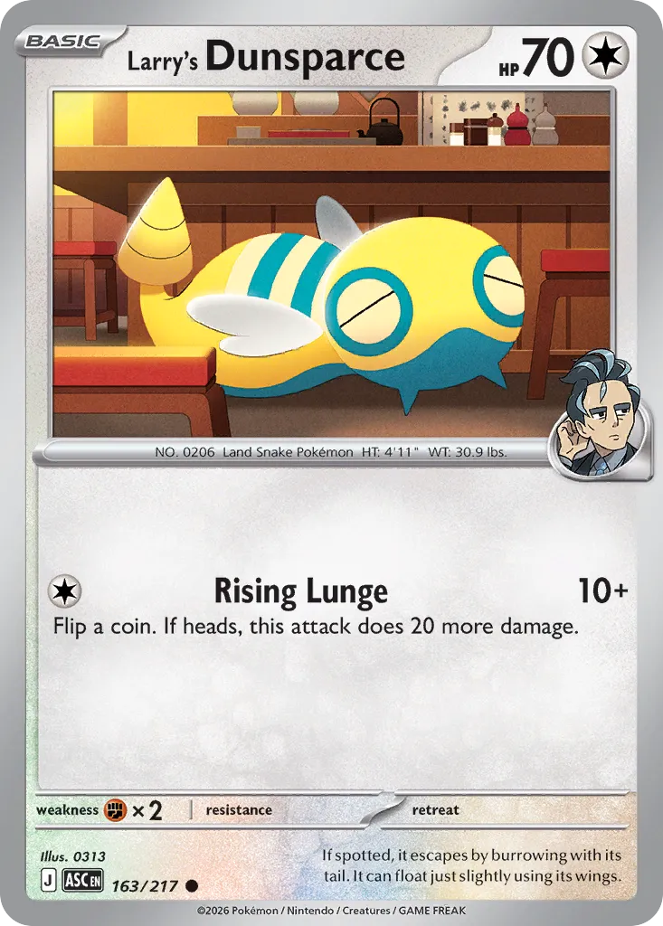 Larry's Dunsparce 163/217 — Ascended Heroes (English Pokémon TCG card)