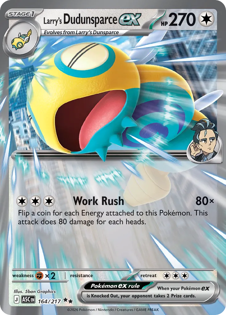 Larry's Dudunsparce ex 164/217 — Ascended Heroes (English Pokémon TCG card)