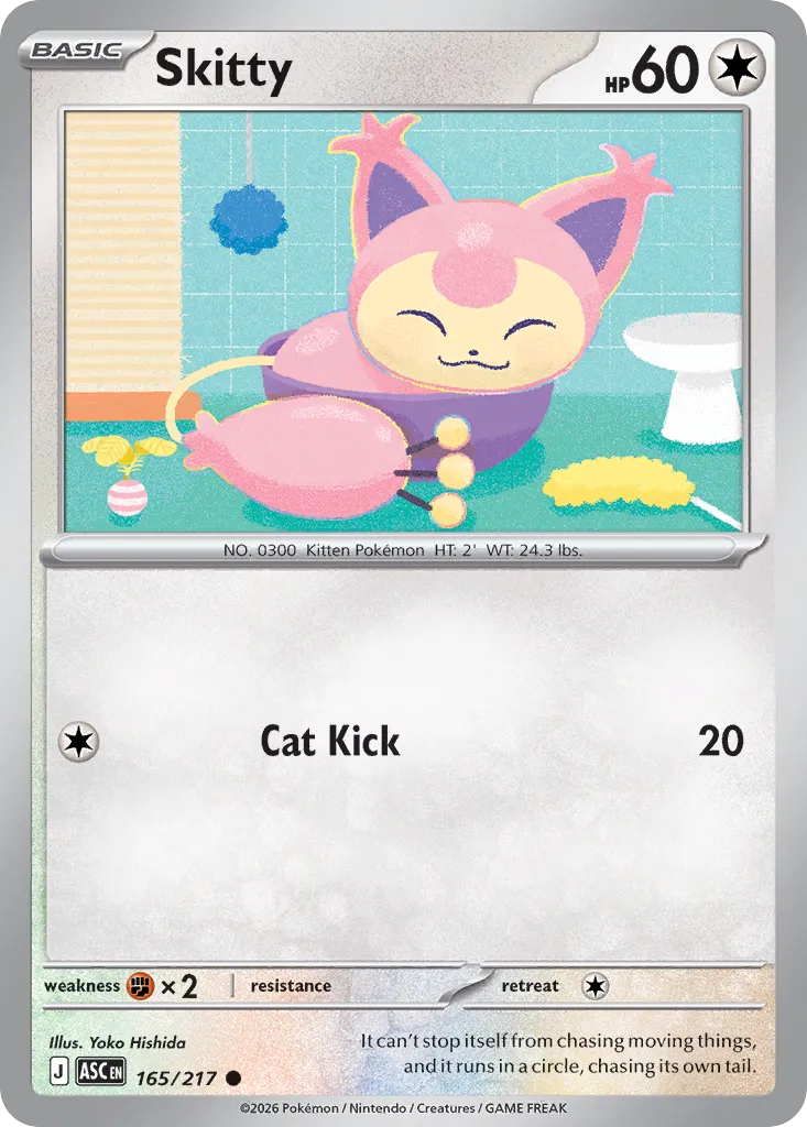 Skitty 165/217 — Ascended Heroes (English Pokémon TCG card)