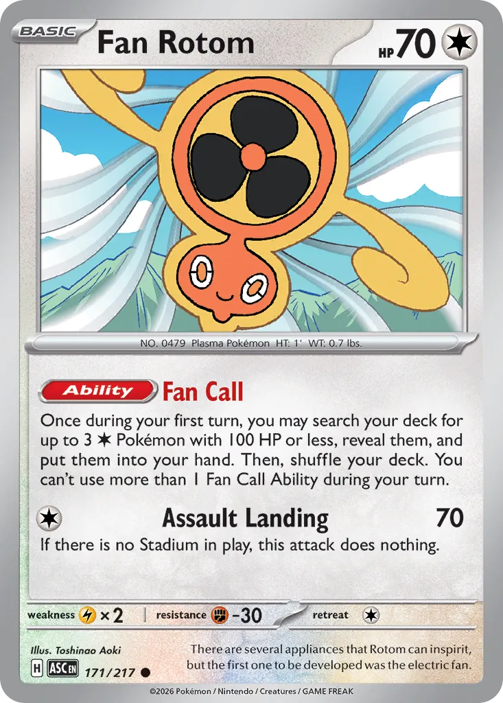 Fan Rotom 171/217 — Ascended Heroes (English Pokémon TCG card)