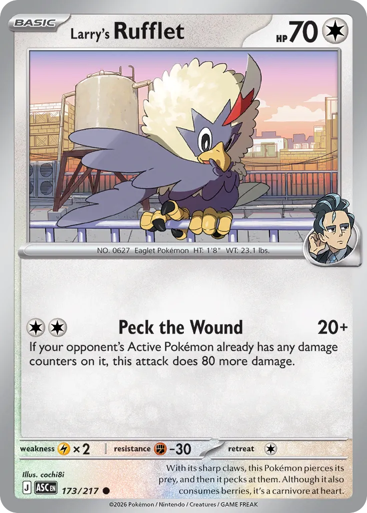 Larry's Rufflet 173/217 — Ascended Heroes (English Pokémon TCG card)