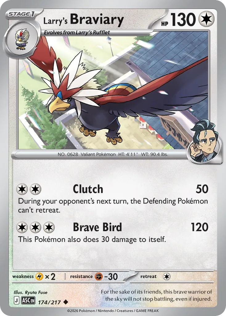 Larry's Braviary 174/217 — Ascended Heroes (English Pokémon TCG card)