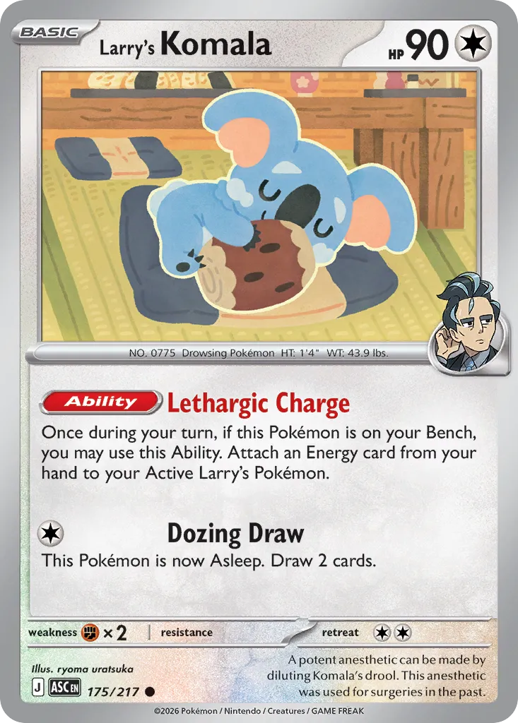 Larry's Komala 175/217 — Ascended Heroes (English Pokémon TCG card)