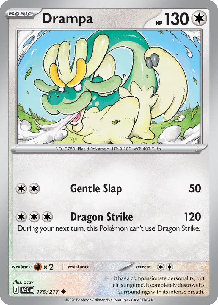 Drampa 176/217 — Ascended Heroes (English Pokémon TCG card)