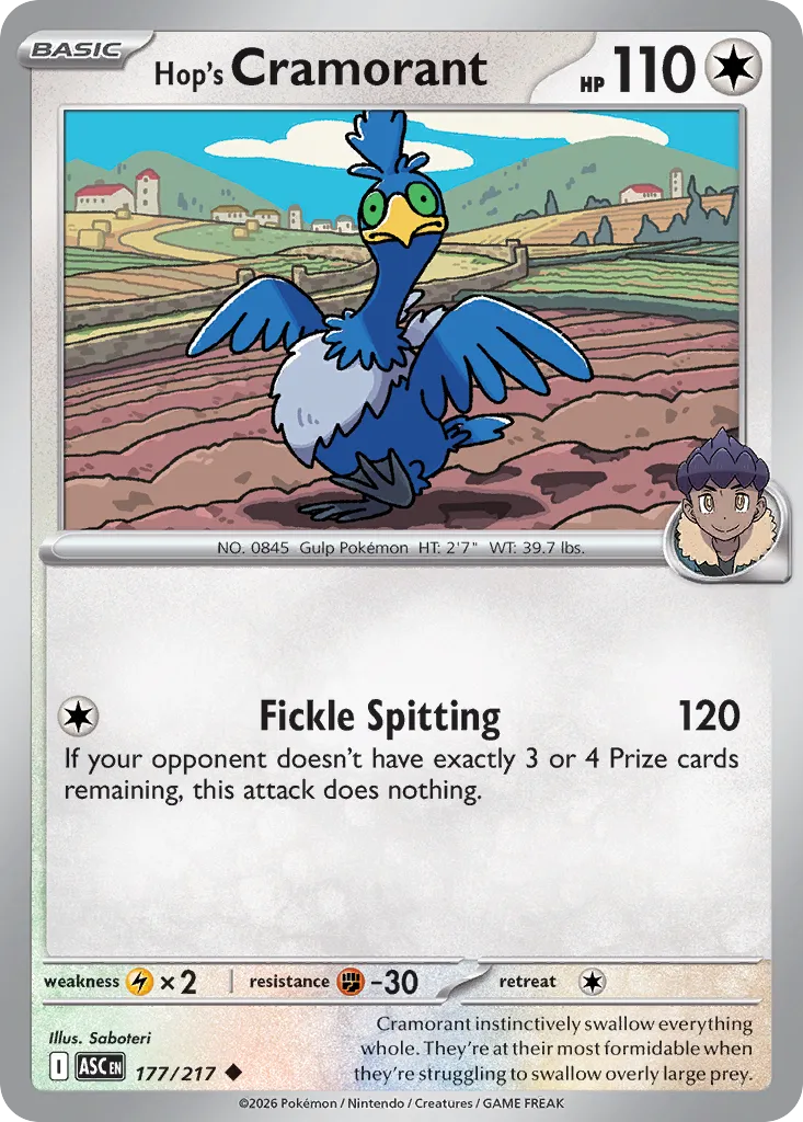 Hop's Cramorant 177/217 — Ascended Heroes (English Pokémon TCG card)