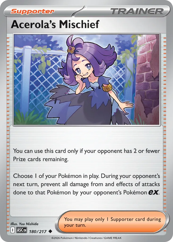 Acerola's Mischief 180/217 — Ascended Heroes (English Pokémon TCG card)