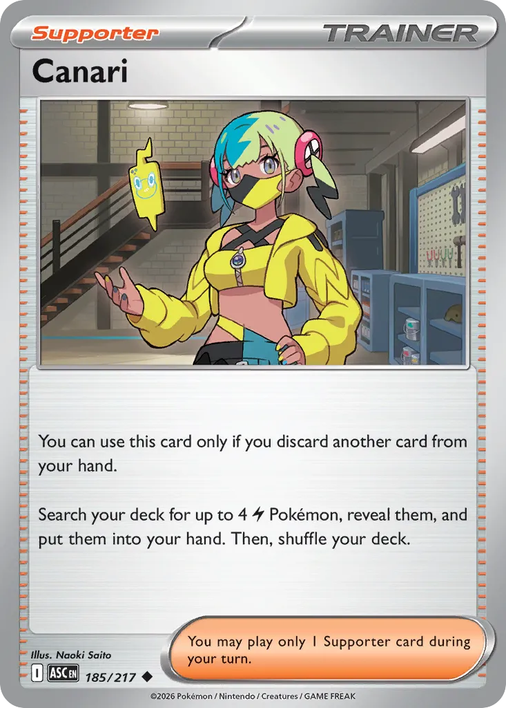 Canari 185/217 — Ascended Heroes (English Pokémon TCG card)