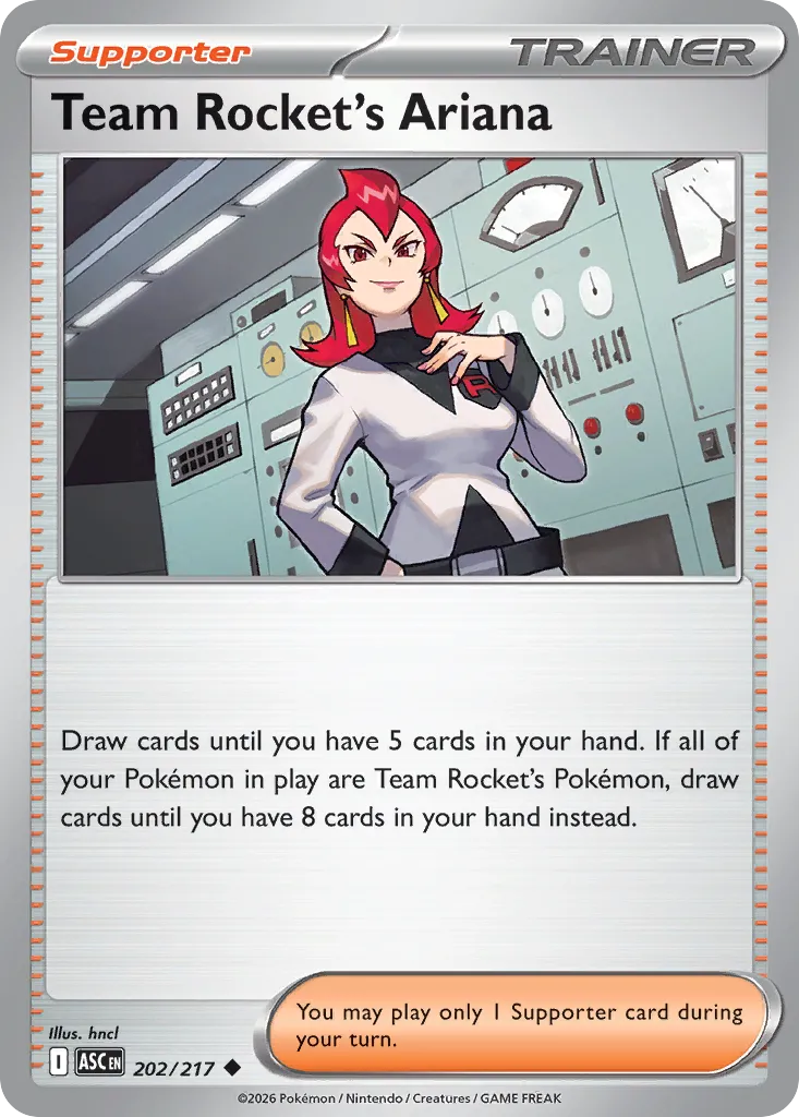 Team Rocket's Ariana 202/217 — Ascended Heroes (English Pokémon TCG card)