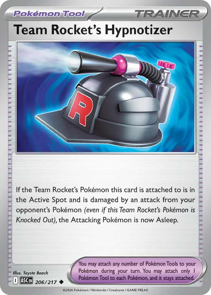 Team Rocket's Hypnotizer 206/217 — Ascended Heroes (English Pokémon TCG card)