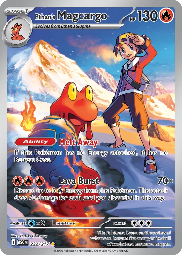 Ethan's Magcargo 222/217 — Ascended Heroes (English Pokémon TCG card)