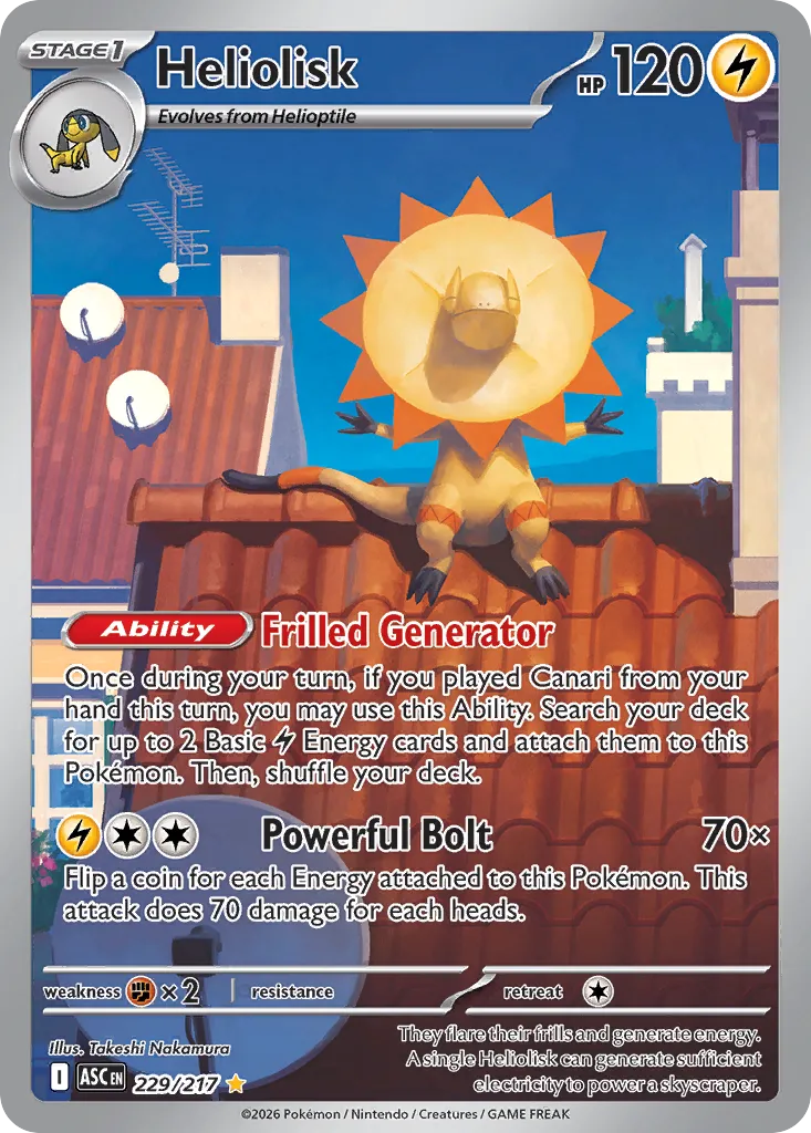 Heliolisk 229/217 — Ascended Heroes (English Pokémon TCG card)