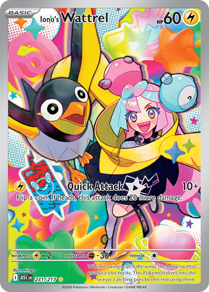 Iono's Wattrel 231/217 — Ascended Heroes (English Pokémon TCG card)
