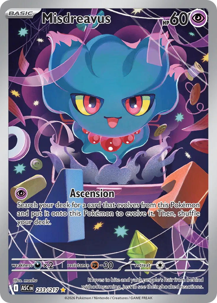 Misdreavus 233/217 — Ascended Heroes (English Pokémon TCG card)