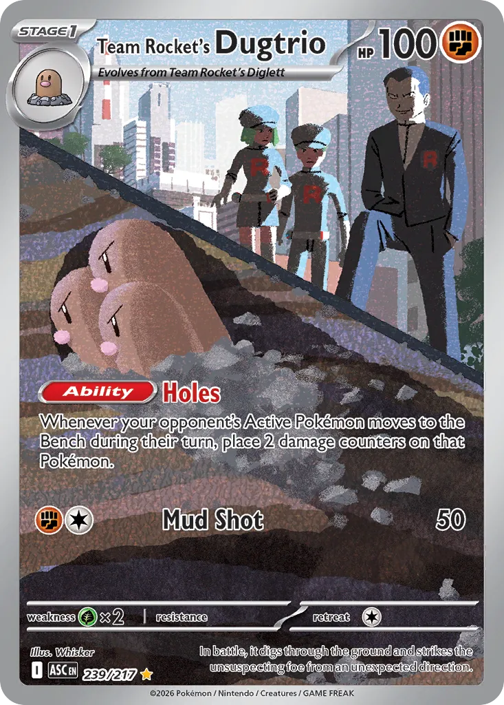 Team Rocket's Dugtrio 239/217 — Ascended Heroes (English Pokémon TCG card)