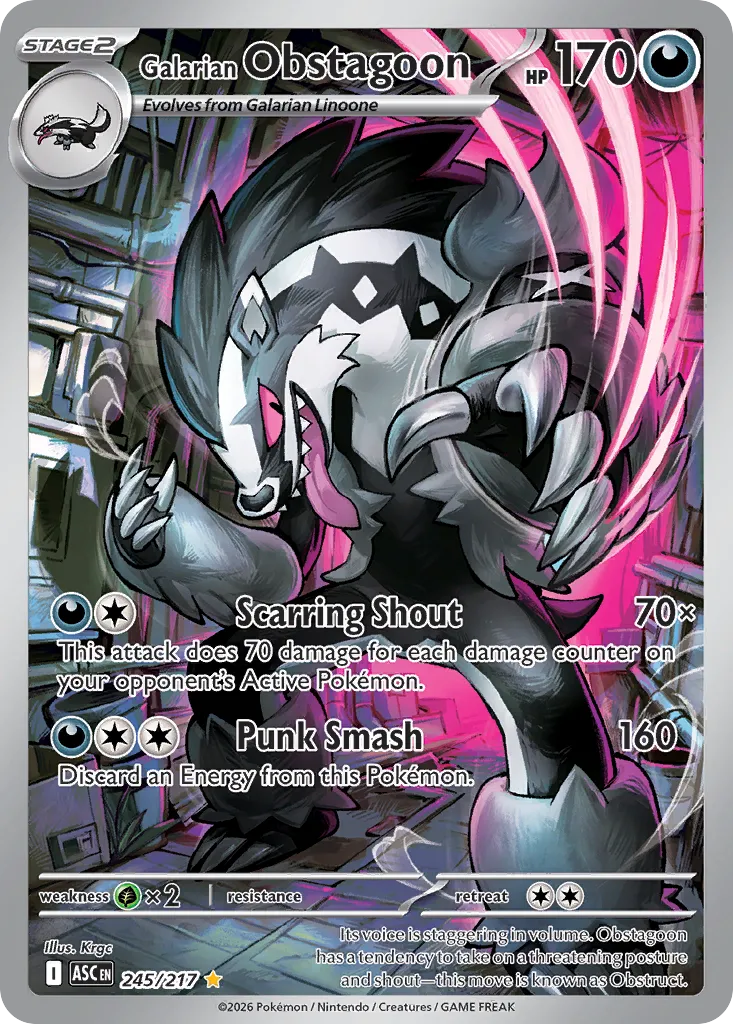 Galarian Obstagoon 245/217 — Ascended Heroes (English Pokémon TCG card)