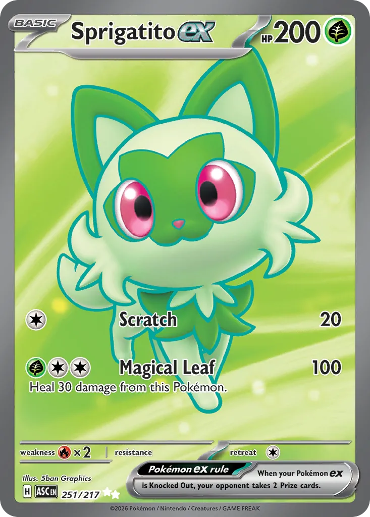 Sprigatito ex 251/217 — Ascended Heroes (English Pokémon TCG card)