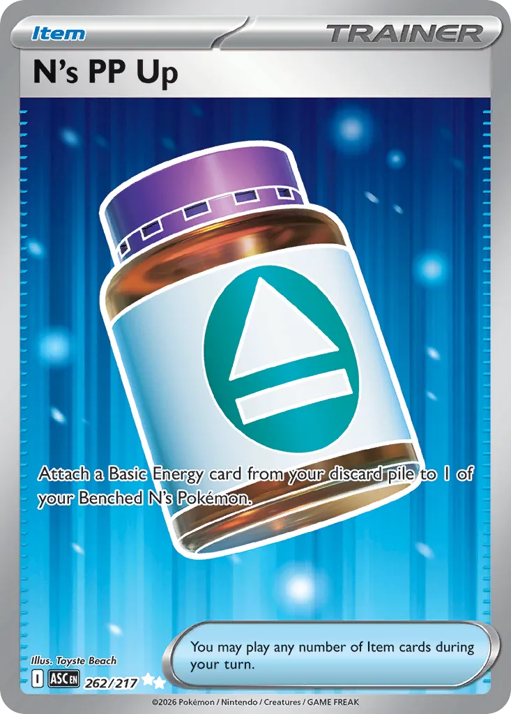 N's PP Up 262/217 — Ascended Heroes (English Pokémon TCG card)