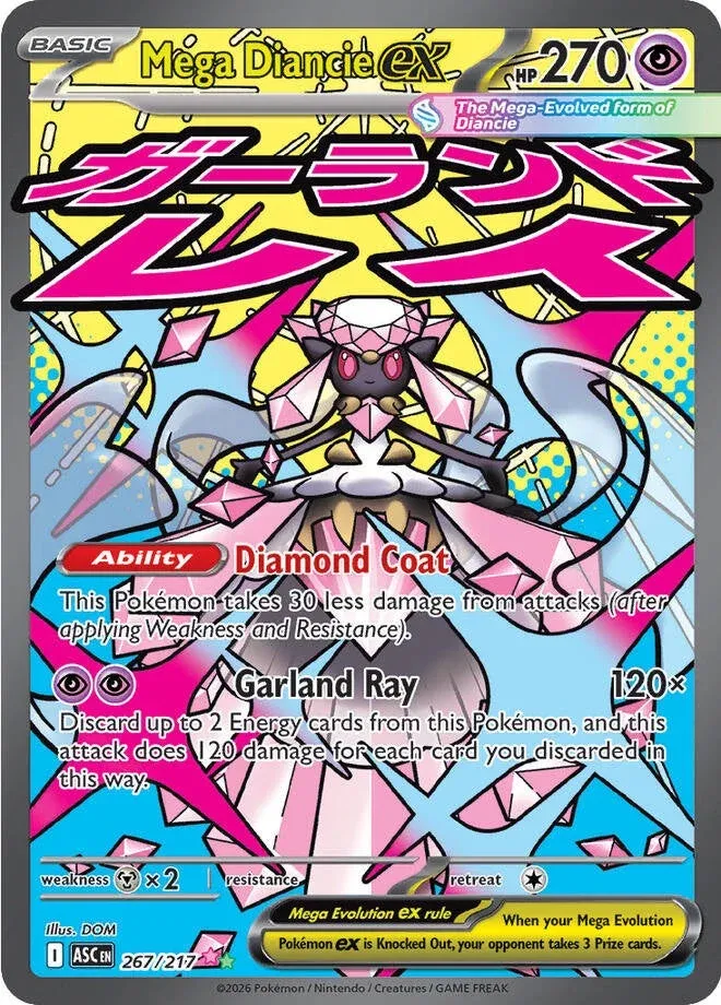 Mega Diancie ex 267/217 — Ascended Heroes (English Pokémon TCG card)