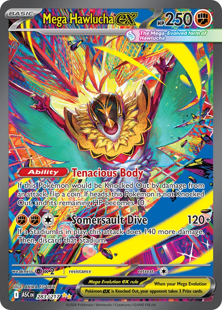 Mega Hawlucha ex 283/217 — Ascended Heroes (English Pokémon TCG card)