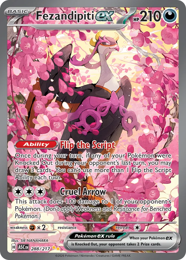 Fezandipiti ex 288/217 — Ascended Heroes (English Pokémon TCG card)