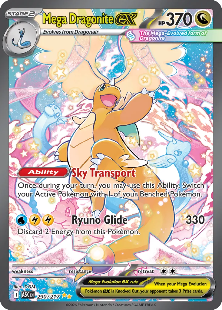 Mega Dragonite ex 290/217 — Ascended Heroes (English Pokémon TCG card)