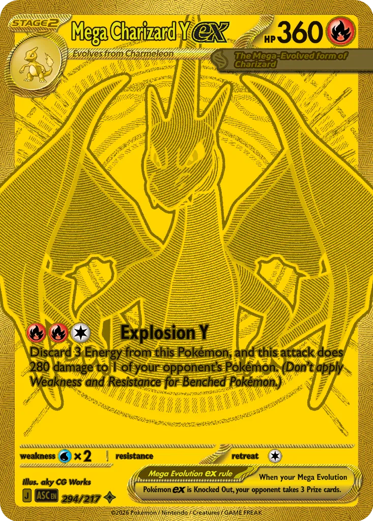 Mega Charizard Y ex 294/217 — Ascended Heroes (English Pokémon TCG card)