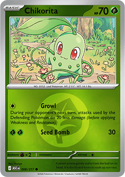 Chikorita 008 — Ascended Heroes: Additionals (English Pokémon TCG card)