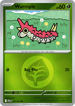 Wurmple 011 — Ascended Heroes: Additionals (English Pokémon TCG card)