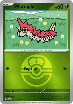 Wurmple 011 — Ascended Heroes: Additionals (English Pokémon TCG card)
