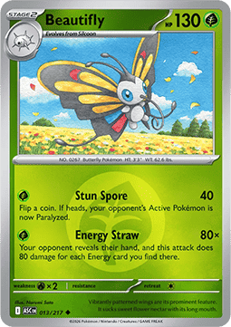 Beautifly 013 — Ascended Heroes: Additionals (English Pokémon TCG card)