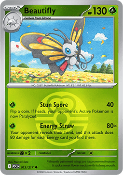 Beautifly 013 — Ascended Heroes: Additionals (English Pokémon TCG card)