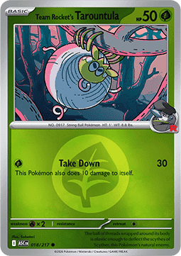 Team Rocket's Tarountula 018 — Ascended Heroes: Additionals (English Pokémon TCG card)
