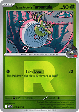 Team Rocket's Tarountula 018 — Ascended Heroes: Additionals (English Pokémon TCG card)